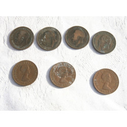 7 pièces de monnaies anciennes à identifier