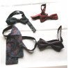 4 nœuds papillon différents soie vintage 