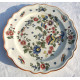 assiette ancienne en faience décor corne abondance papillon fleurs