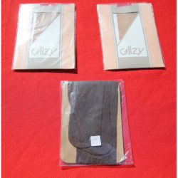 une paire de bas et 2 collants fins vintage GLIZY taille 1  35 - 36