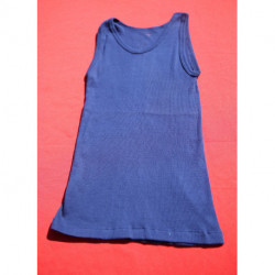maillot marcel bleu vintage pur coton neuf taille 1