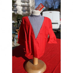 petite robe blouse  coton ANIK décor tortue neuve vintage 1 an