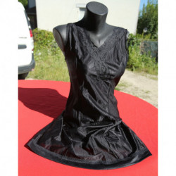 Combinaison fond de robe noire neuve polyamide dentelle 42