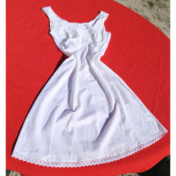 combinaison fond de robe nylon vintage dentelle taille 40
