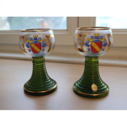 2 gros verres ou coupes ROEMER germany fidelitas Karlsruhe anciens
