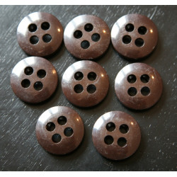 8 boutons marrons 4 trous