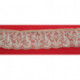 bande de dentelle ancienne sur tulle beige occasion
