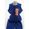 Combinaison de ski bleu nylon T. 55