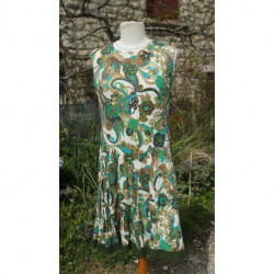 robe vintage cintrée multicolor taille 44