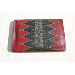 pochette ou sac à main vintage femme cuir rouge