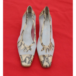 chaussures escarpins femme vintage imitation serpent CARLA pointure 39