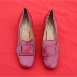 chaussures escarpins femme vintage cuir rouge STARLETT  Pointure 39