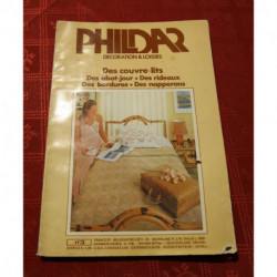 catalogue PHILDAR ancien décoration couvre lit abat jour bordures