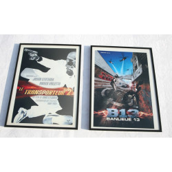 2 affiches de film sous cadre : Le transporteur 2 et Banlieu 13