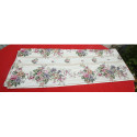 grand rideau tissu ameublement fleuri ancien 176 x 460 cm